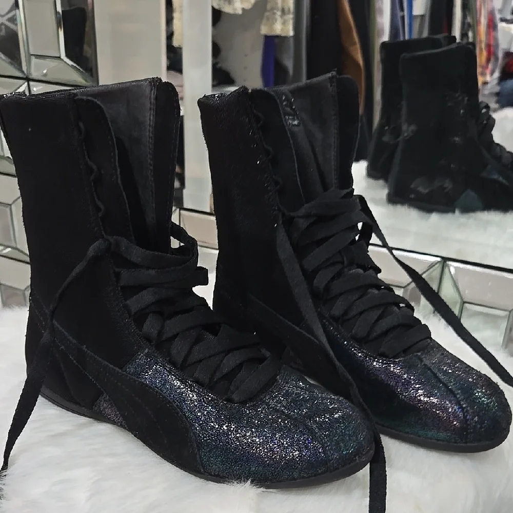 Puma Black Shoes boxing wrestling - Picture 1 of 5